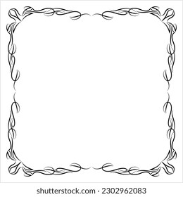 Pinstripe Corner Design, Vehicle Pinstripe Vector Art Illustration