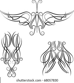 Pinstripe Design Butterfly Stock Vector (Royalty Free) 68057830 ...