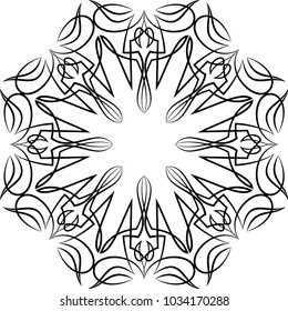 Diseño de Pinstripe Circular Vector Listo para Vinilo Ilustración