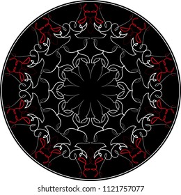 Pinstripe Design Circular Vinyl Ready Vector Illustration