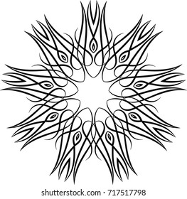 Pinstripe Design Circular Vinyl Ready Vector Illustration