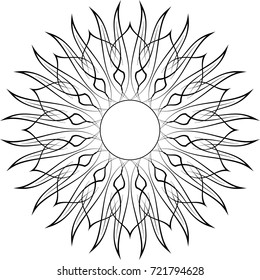 Diseño de Pinstripe Circular Vector Listo para Vinilo Ilustración