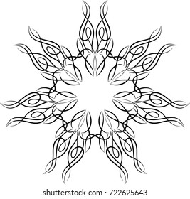 Pinstripe Design Circular Vinyl Ready Vector Illustration