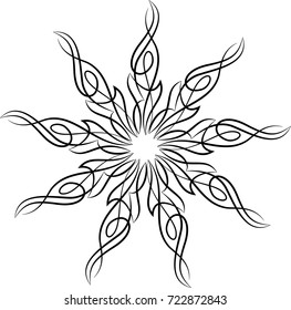 Pinstripe Design Circular Vinyl Ready Vector Illustration