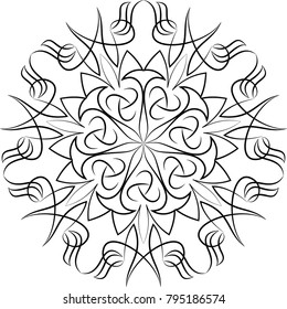Pinstripe Design Circular Vinyl Ready Vector Illustration