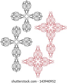 Pinstripe Design cross