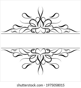 Pinstripe Design, Pin Stripe, Decorative Art Style Vector Art Illustration