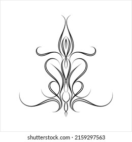 Pinstripe Design, Pin Stripe, Decorative Art Style Vector Art Illustration