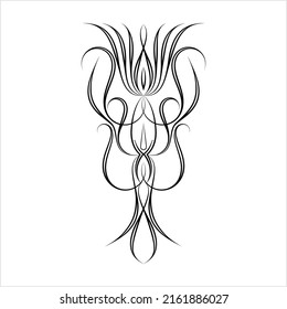 Pinstripe Design, Pin Stripe, Decorative Art Style Vector Art Illustration