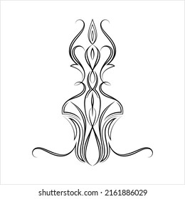 Pinstripe Design, Pin Stripe, Decorative Art Style Vector Art Illustration