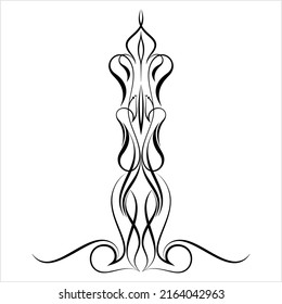 Pinstripe Design, Pin Stripe, Decorative Art Style Vector Art Illustration