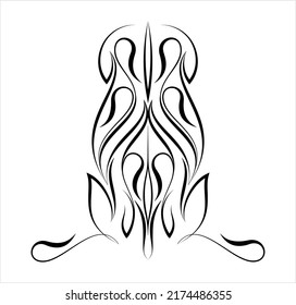 Pinstripe Design, Pin Stripe, Decorative Art Style Vector Art Illustration