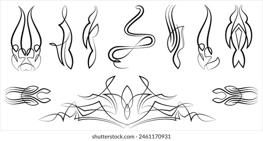 Nadelstreifen-Design, Nadelstreifen, Dekorative Kunst-Stil Vektorgrafik Illustration