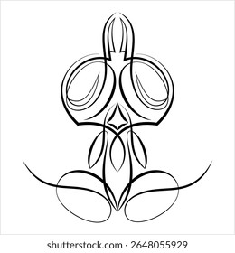 Design Pinstripe, Pin Stripe, Arte decorativa estilo Vetor Ilustração