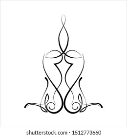 Pinstripe Design Vector Art Illustration