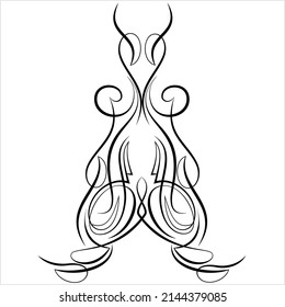 Pinstripe Design Design Vector Art Illustration
