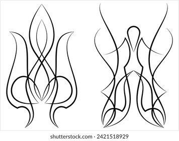 Pinstripe Design Vector Art Illustration