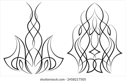 Pinstripe Design Vector Art Illustration