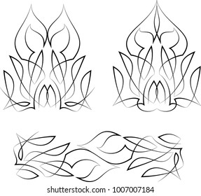 Pinstripe Design Vinyl Ready Vector Illustration