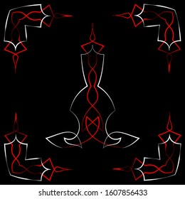 Pinstripe Design Vinyl Ready Vector Illustration