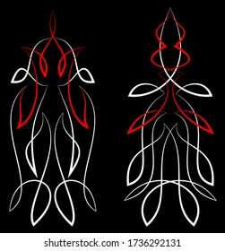 Pinstripe Design Vinyl Ready Vector Illustration