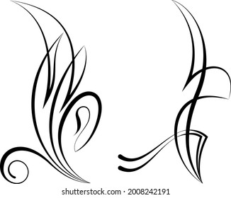 Pinstripe Design Vinyl Ready Vector Illustration