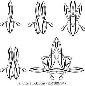 Pinstripe Design Vinyl Ready Vector Illustration