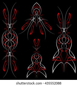 Pinstripe Design Vinyl Ready Vector Illustration