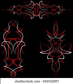 Pinstripe Design Vinyl Ready Vector Illustration