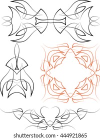 Diseño Pinstripe Ilustración Vectorial Listo para Vinilo