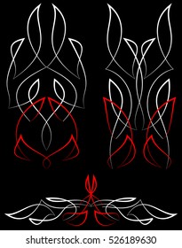 Pinstripe Design Vinyl Ready Vector Illustration