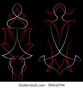 Pinstripe Design Vinyl Ready Vector Illustration