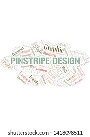 Pinstripe Design Word Cloud. Wordcloud Made With Text Only.