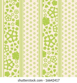 Pinstripe Garden Seamless Pattern