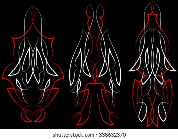 Pinstripe Graphics Corner, Border : Vinyl Ready Vector Art