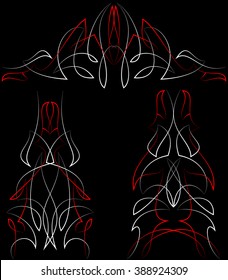 Pinstripe Graphics Corner, Border : Vinyl Ready Vector Art