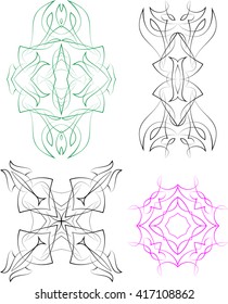 Pinstripe Graphics Corner, Border : Vinyl Ready Vector Art