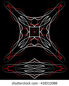 Pinstripe Graphics Corner, Border : Vinyl Ready Vector Art