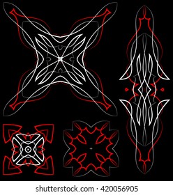 Pinstripe Graphics Corner, Border : Vinyl Ready Vector Art