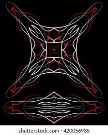Pinstripe Graphics Corner, Border : Vinyl Ready Vector Art