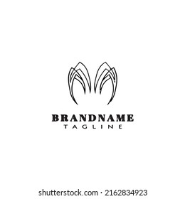 pinstripe logo cartoon icon design template black modern isolated vector illustration