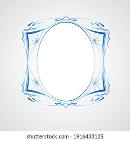 Marco decorativo vectorial. Invitación de lujo, Marco de Pinstripes, lugar para texto.