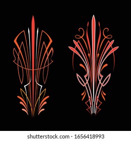 Pinstripe vintage hand drawn design vector