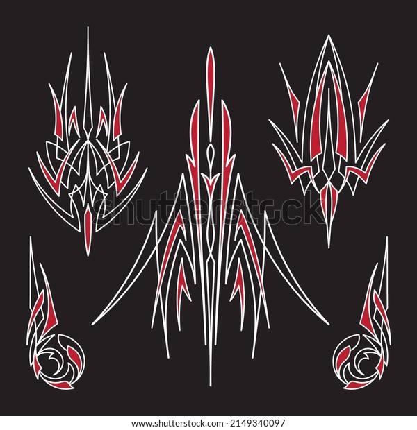 Pinstriping Tribal Art Design Motorcycle Car Stock Vector (Royalty Free ...