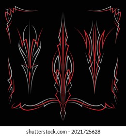Pinstriping tribal art old school Motorcycle and car