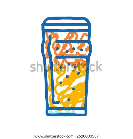 pint beer drink doodle icon sketch vector. pint beer drink sign. isolated symbol illustration