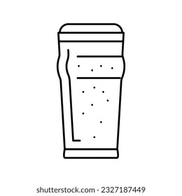 pint beer drink line icon vector. pint beer drink sign. isolated contour symbol black illustration