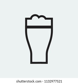 Pint of beer graphic illustration