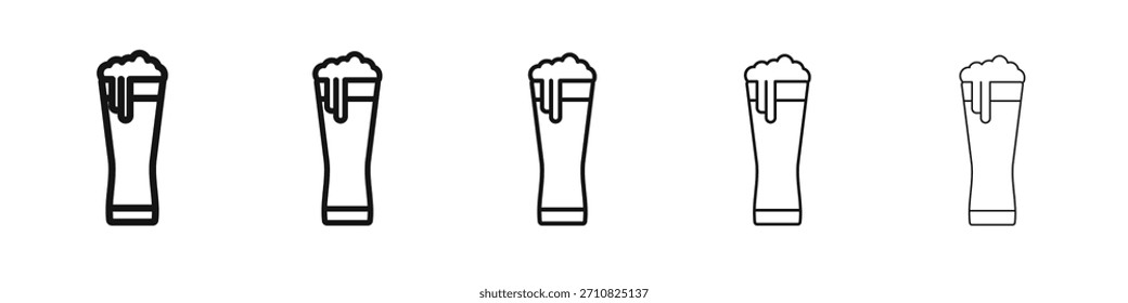 Pint Bier-Icon-Design, Logo, App, UI. Vektorgrafik, EPS