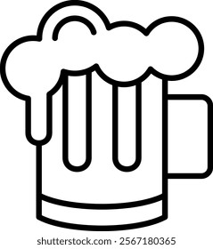 Pint Of Beer Icon Element For Design